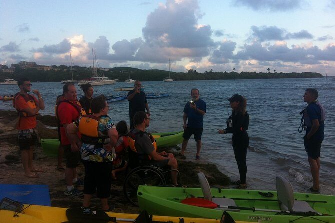 Bio Bay Night Kayaking with Transport from San Juan Area - The tarp and the moon: getting the glow you came for