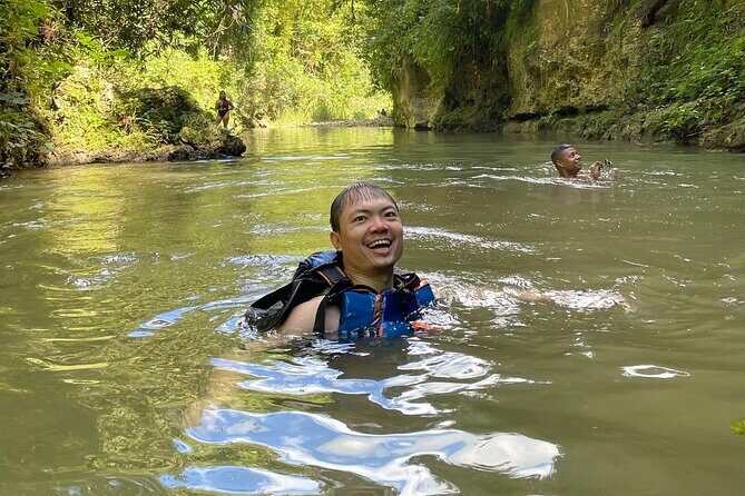Cave, Waterfall and River Adventure in Charco Azul from San Juan - The River and Waterfall Stop: Cold Water, Clean Fun