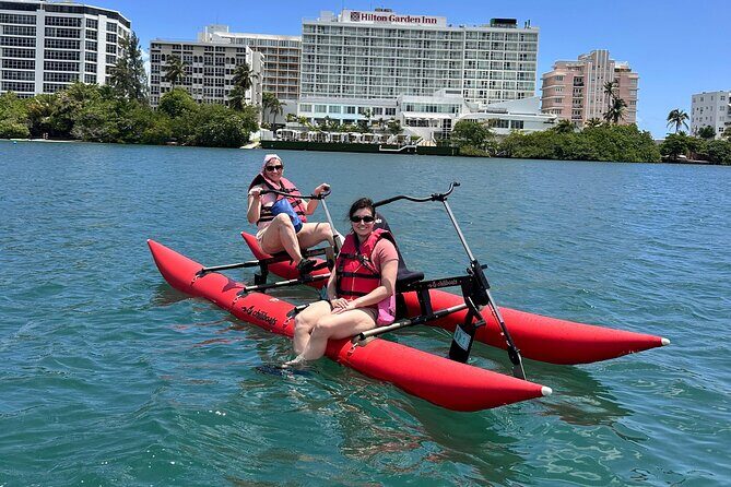 Day Adventure Chiliboats Waterbike – Condado Lagoon - Wildlife odds: sea turtles and manatees are the headline