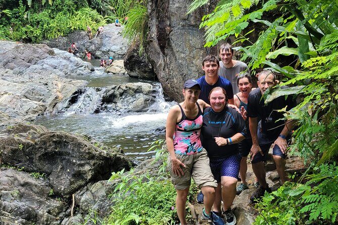 El Yunque Rainforest - Waterslide, Cliff jump, and Rope swing! - Lunch Stop and Real Puerto Rico Food Break