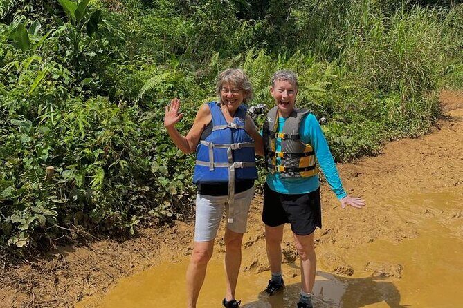 El Yunque Small Group Tour with Luquillo Lunch Stop and Transport - Waterfall time at Las Tinajas: slides, rope swing, cliff jumps