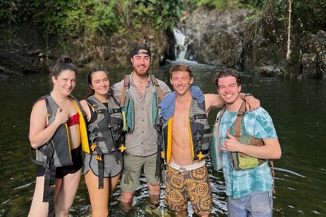 Small-Group El Yunque Rainforest & Transportation Luquillo Beach - Water time at the waterfall: life vests, waterslides, and jump options