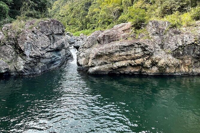 Toro Negro River Hike & Cliff Jumping Adventure; San Juan Pick Up - Stop 2 at Charco El Moron: the deep pool, the calm choices, and the big views