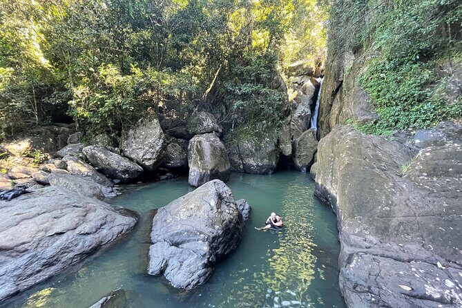 Yunque & Piñones Tour Hike Eat & Adventure with a Local; San Juan - Water Caves, Waterfalls, and Cliff-Jump Style Moments (With Life Vests)