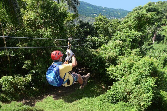 Ziplining at the Rainforest in Puerto Rico - Luquillo ziplining is the El Yunque day-plan that actually feels like nature
